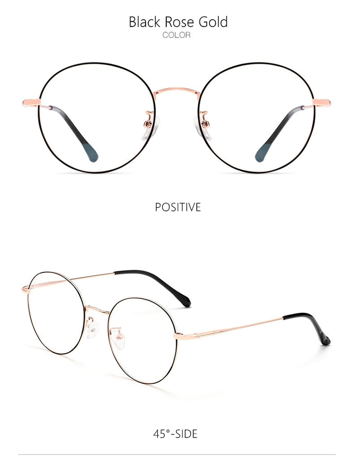 Yimaruili Unisex Full Rim β Titanium Round Frame Eyeglasses 6621X Full Rim Yimaruili Eyeglasses