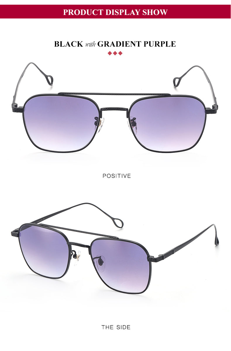 Chashma Unisex Full Rim Titanium Double Bridge Frame Sunglasses 8369 Sunglasses Chashma