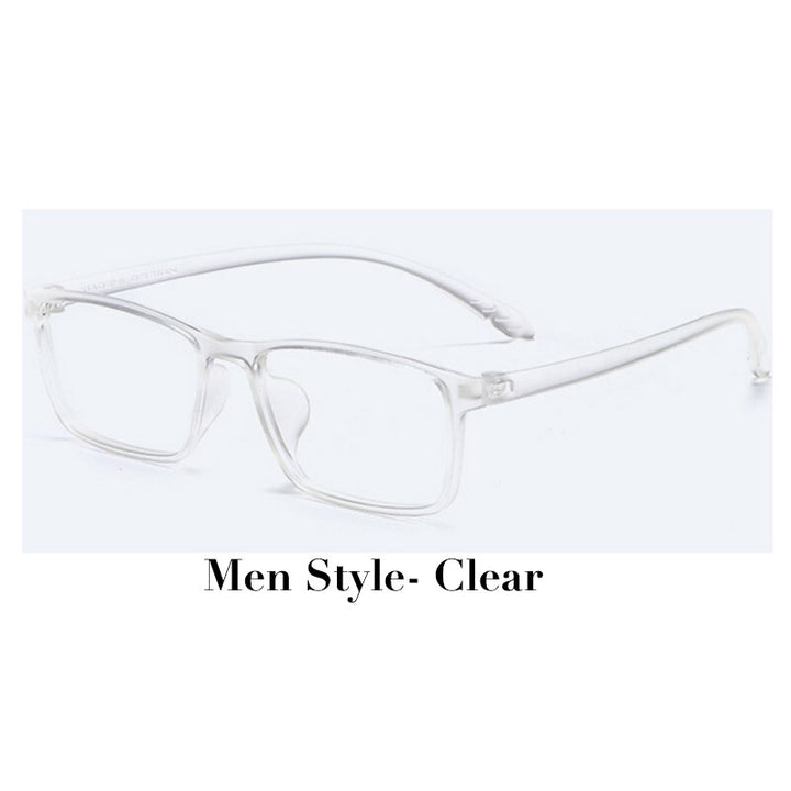 Hotochki Unisex Full Rim TR-90 Resin Frame Eyeglasses X1x2 Full Rim Hotochki MenStyle-Clear