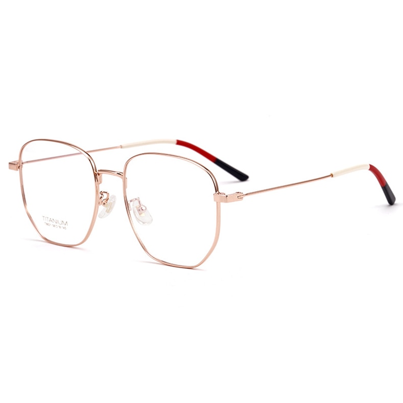 Yimaruili Unisex Full Rim Titanium Polygon Frame Eyeglasses T8821 Full Rim Yimaruili Eyeglasses