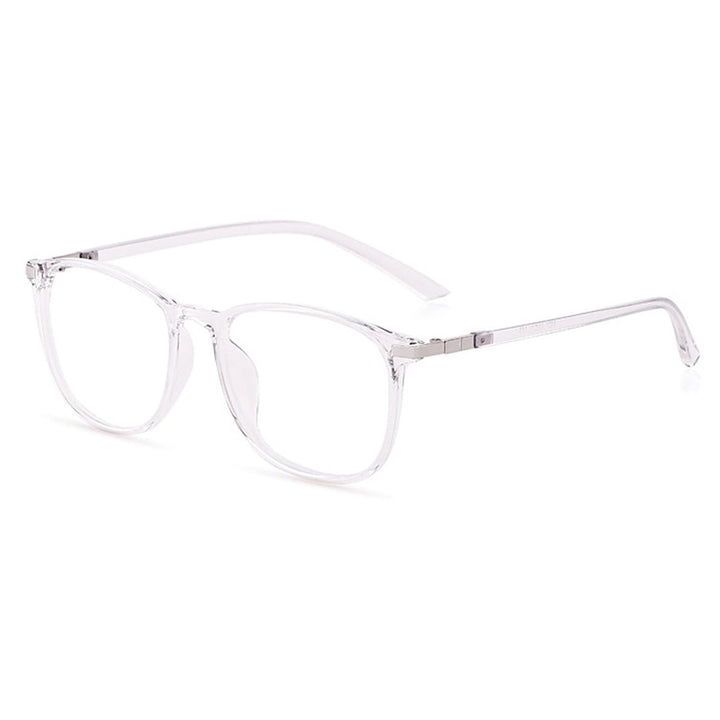 Yimaruili Unisex Full Rim TR 90 Resin Round Frame Eyeglasses 6621 Full Rim Yimaruili Eyeglasses Transparent Pink