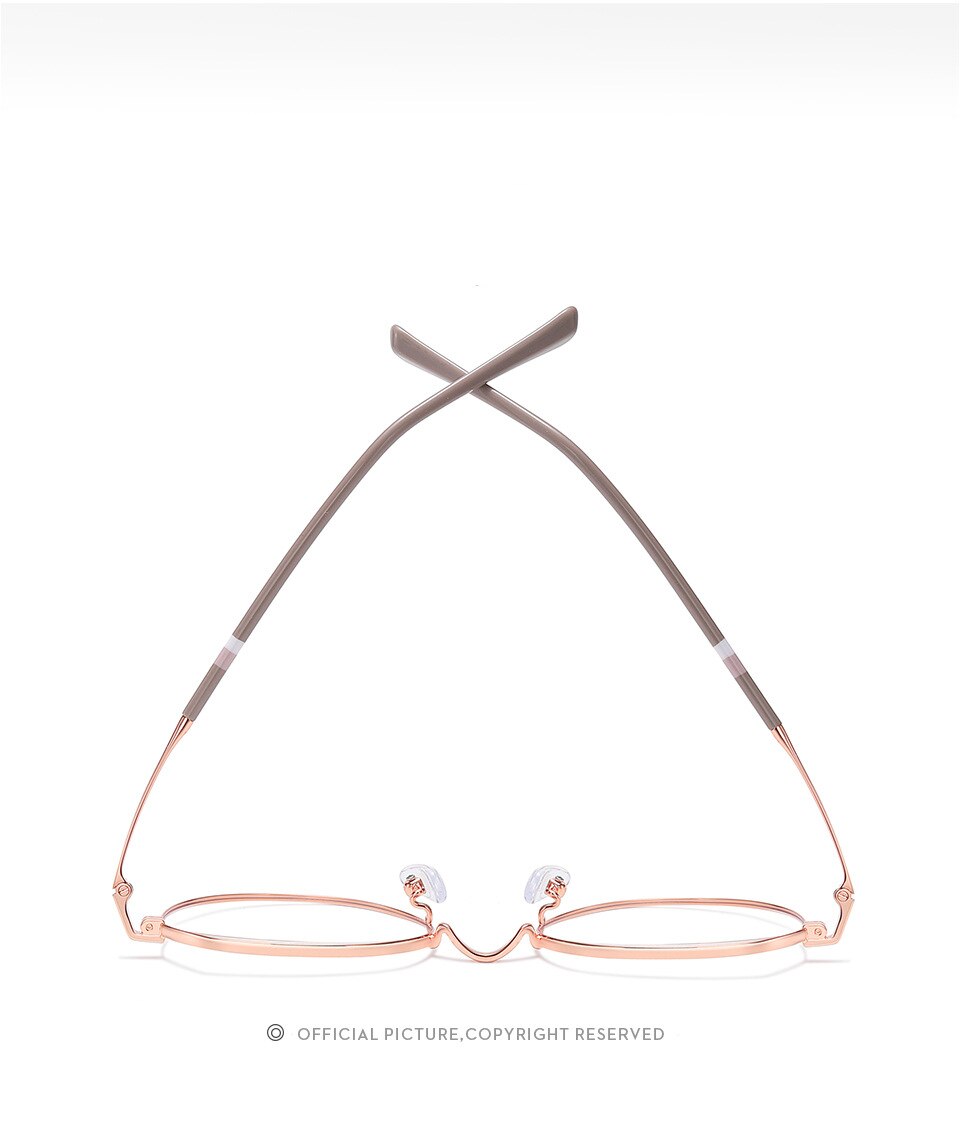 Yimaruili Unisex Full Rim Round Alloy Frame Eyeglasses Y1919 Full Rim Yimaruili Eyeglasses
