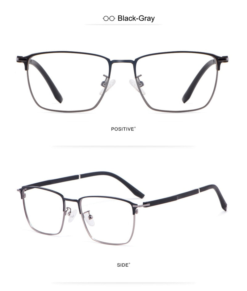 Hotony Unisex Full Rim Square Alloy Frame Eyeglasses 3007 Full Rim Hotony