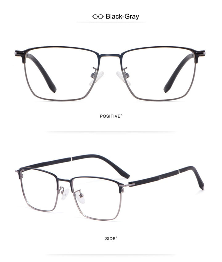 Hotony Unisex Full Rim Square Alloy Frame Eyeglasses 3007 Full Rim Hotony
