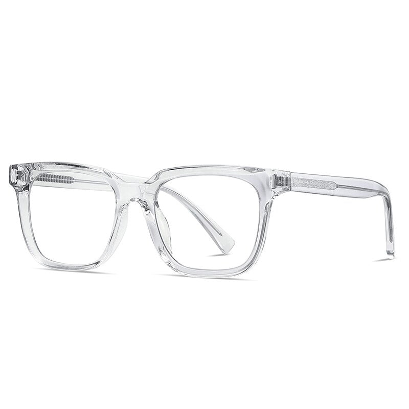 Gmei Unisex Full Rim TR 90 Titanium Square Frame Eyeglasses 2091 Full Rim Gmei Optical C2 Transparent  