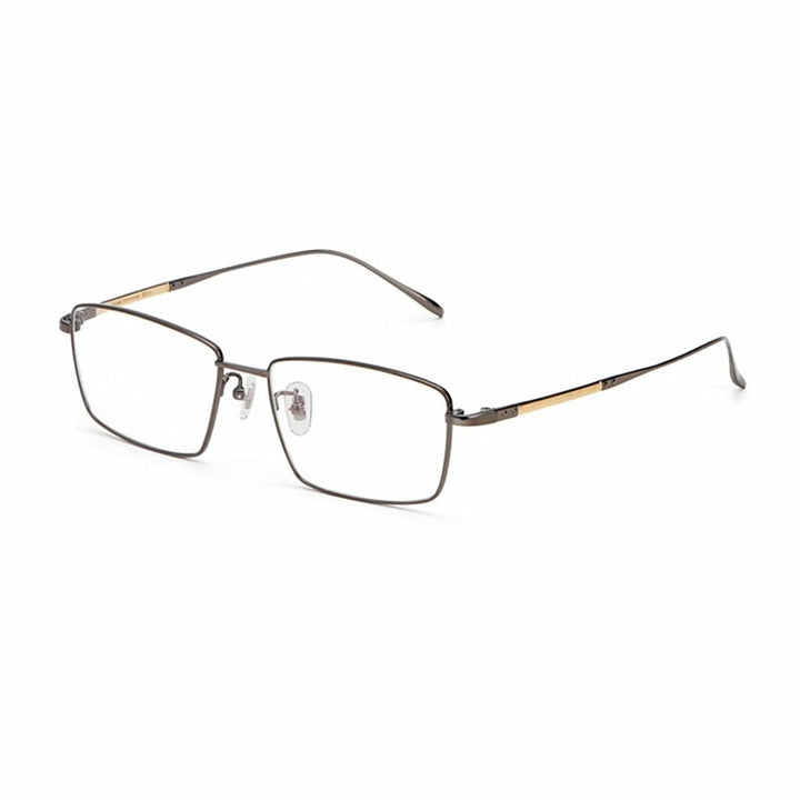 Yamaruili Men's Full Rim Titanium Alloy Frame Eyeglasses CK1045 Full Rim Yimaruili Eyeglasses Gray