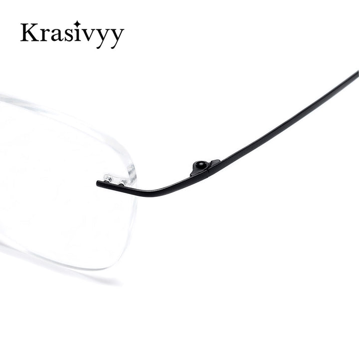 Krasivyy Unisex Rimless Square Titanium Eyeglasses Kr16011 Rimless Krasivyy