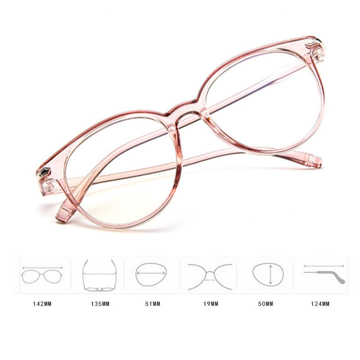 Hotochki Women's Full Rim Transparent Plastic Frame Eyeglasses 15959 Full Rim Hotochki