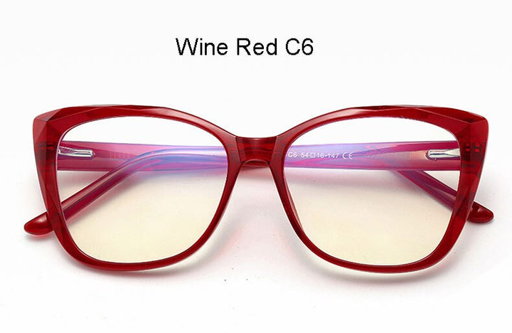 Hotochki Unisex Full Rim Cat Eye TR-90 Resin Frame Eyeglasses 2001 Full Rim Hotochki