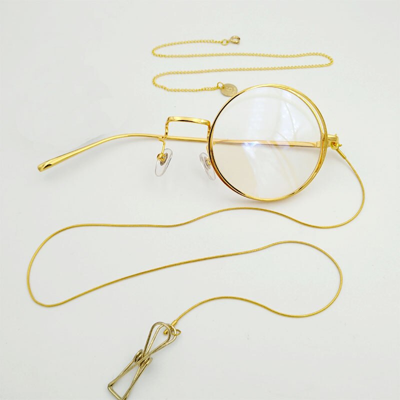 Yujo Unisex Full Rim Round Alloy Cosplay Lolita Style Monocle 2359 Monocle Yujo Golden left eye China