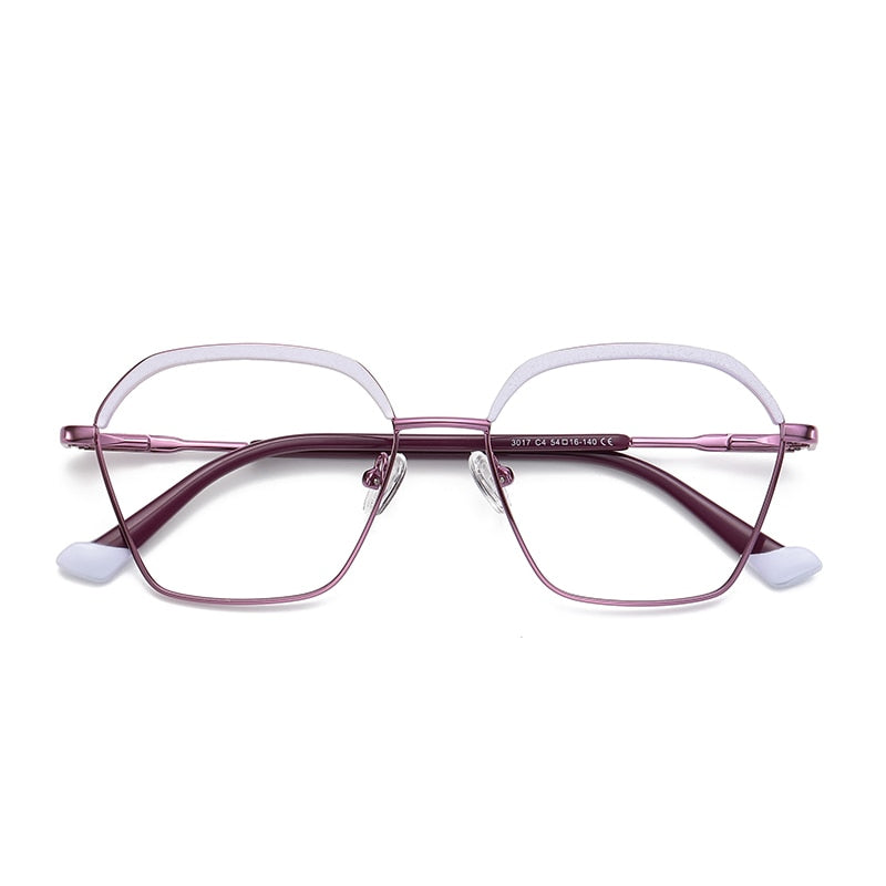 Gmei Women's Full Rim Alloy Square Frame Eyeglasses 3017 Full Rim Gmei Optical C4