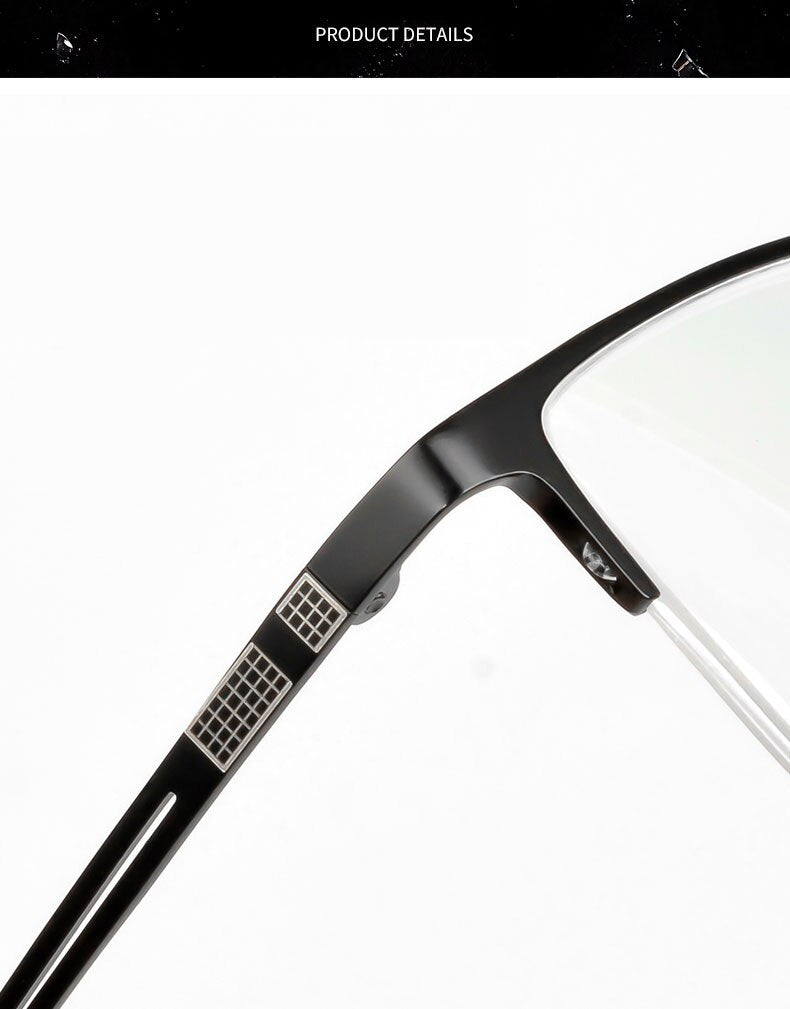 Reven Jate Men's Semi Rim Square Titanium Eyeglasses Ej8606 Semi Rim Reven Jate