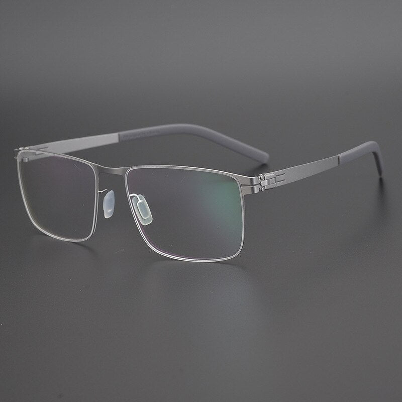 Gatenac Unisex Full Rim Square Titanium Alloy Screwless Frame Eyeglasses Gxyj655 Full Rim Gatenac 5