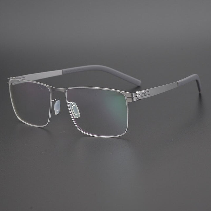 Gatenac Unisex Full Rim Square Titanium Alloy Screwless Frame Eyeglasses Gxyj655 Full Rim Gatenac 5