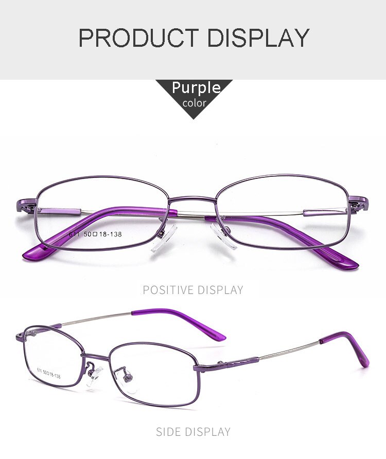 Hotochki Unisex Full Rim Alloy Frame Eyeglasses 611 Full Rim Hotochki
