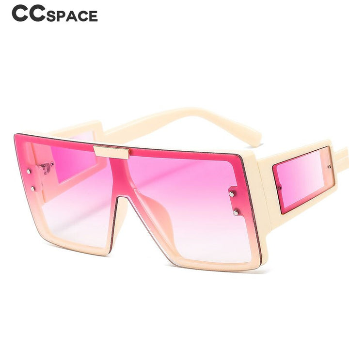 CCspace Women's Full Rim Oversized Square Resin Frame Sunglasses 46661 Sunglasses CCspace Sunglasses