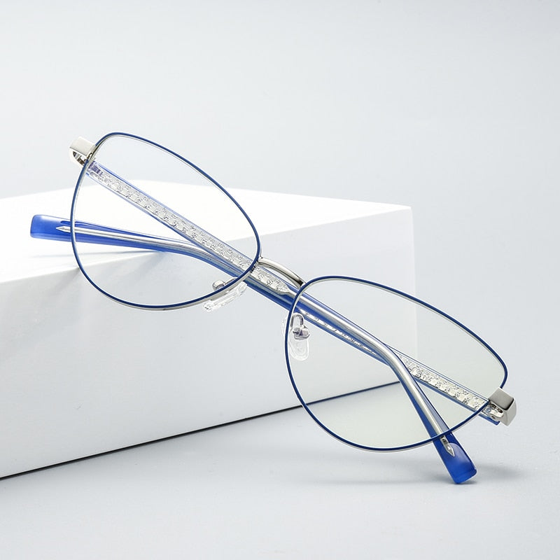 Hotochki Women's Full Rim Cat Eye Alloy Frame Eyeglasses 3006 Full Rim Hotochki