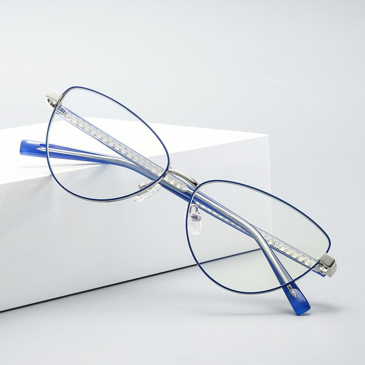 Hotochki Women's Full Rim Cat Eye Alloy Frame Eyeglasses 3006 Full Rim Hotochki