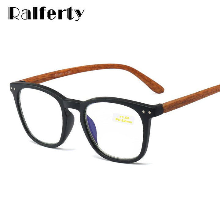 Ralferty Unisex Full Rim Square Acetate Reading Glasses F91104 Reading Glasses Ralferty