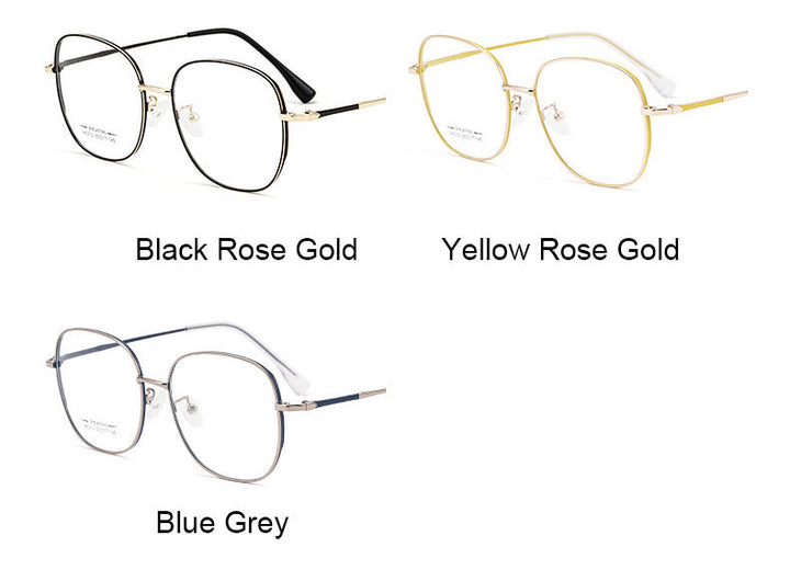 Hotony Unisex Full Rim Aluminum Magnesium Alloy Frame Eyeglasses AC012 Full Rim Hotony
