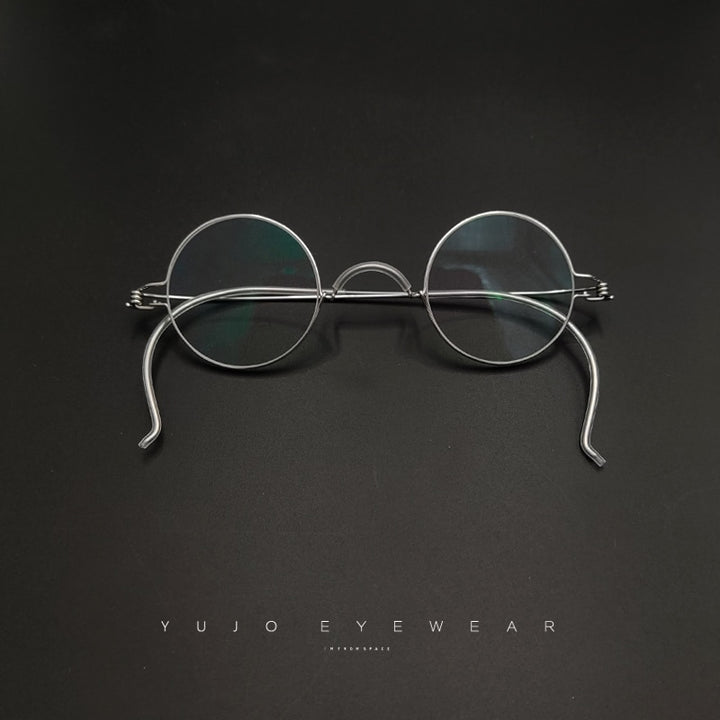 Yujo Women's Full Rim Round Stainless Steel Eyeglasses Y048 Full Rim Yujo