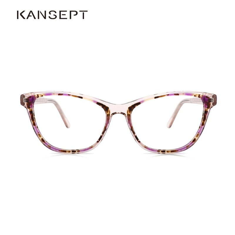 Kansept Women's Full Rim Cat Eye Acetate Frame Eyeglasses Fp1928 Full Rim Kansept