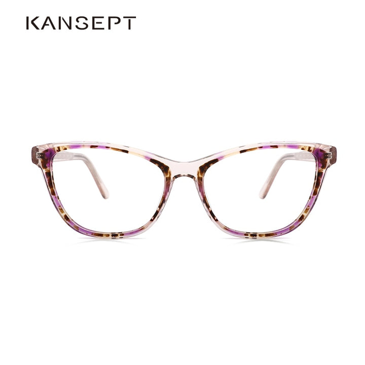 Kansept Women's Full Rim Cat Eye Acetate Frame Eyeglasses Fp1928 Full Rim Kansept