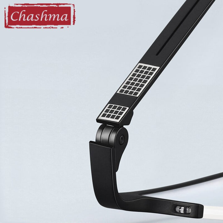 Chashma Ottica Men's Semi Rim Square Titanium Eyeglasses 990070 Semi Rim Chashma Ottica