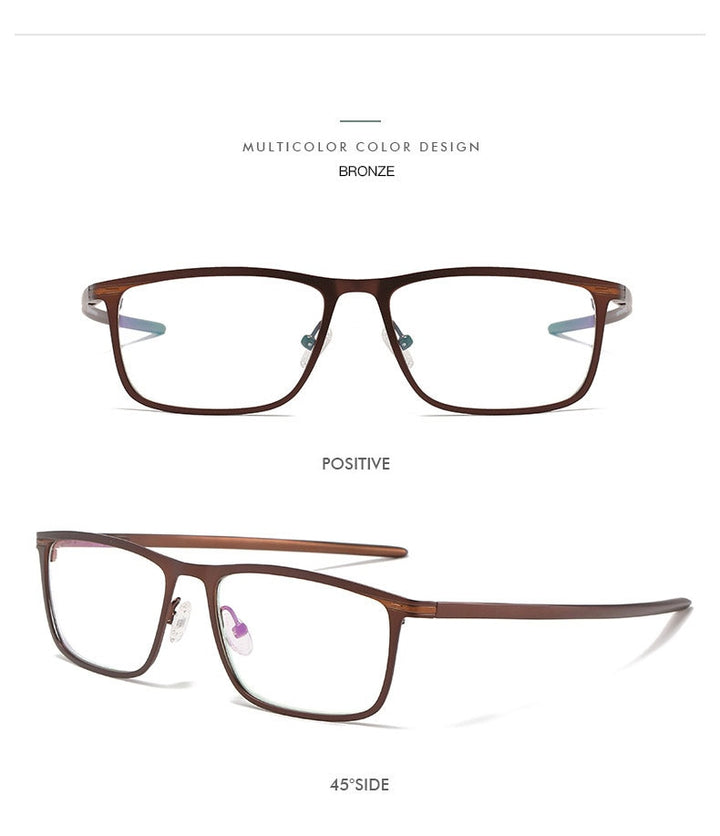 Hotochki Unisex Full Rim Nickel Alloy PC Plastic Resin Frame Eyeglasses 5138 Full Rim Hotochki
