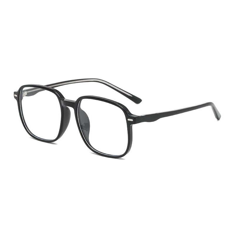 Handoer Unisex Full Rim Square Tr 90 Eyeglasses 8821 Full Rim Handoer Black