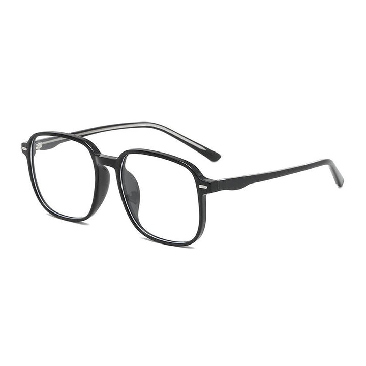 Handoer Unisex Full Rim Square Tr 90 Eyeglasses 8821 Full Rim Handoer Black