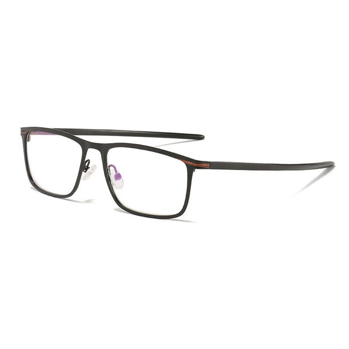 Hotochki Unisex Full Rim Nickel Alloy PC Plastic Resin Frame Eyeglasses 5138 Full Rim Hotochki black