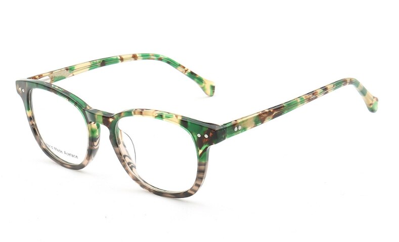 CCspace Women's Full Rim Round Acetate Frame Eyeglasses 49526 Full Rim CCspace C3