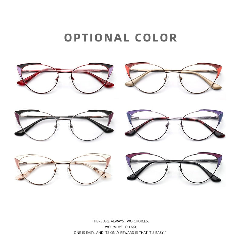 Laoyehui Women's Eyeglasses Cat Eye Reading Glasses Black Red Khaki Reading Glasses Laoyehui