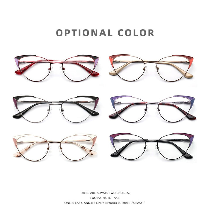 Laoyehui Women's Eyeglasses Cat Eye Reading Glasses Black Red Khaki Reading Glasses Laoyehui