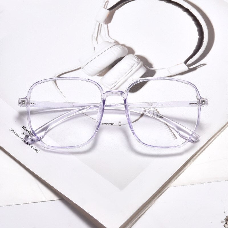 Yimaruili Unisex Full Rim Acetate Polygon Frame Eyeglasses D147 Full Rim Yimaruili Eyeglasses Blue