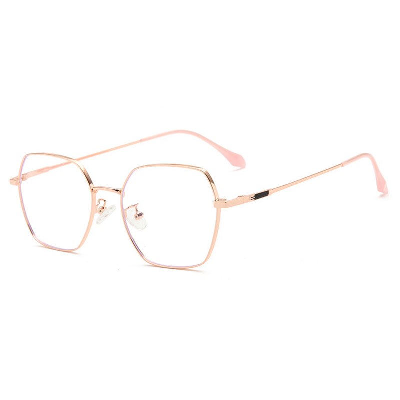Hotochki Unisex Full Rim Alloy Frame Spring Hinge Eyeglasses 9339 Full Rim Hotochki Rose Gold