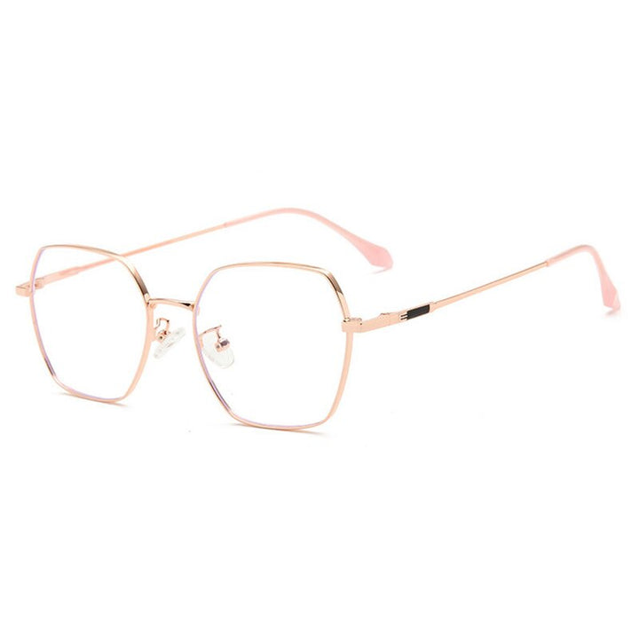 Hotochki Unisex Full Rim Alloy Frame Spring Hinge Eyeglasses 9339 Full Rim Hotochki Rose Gold