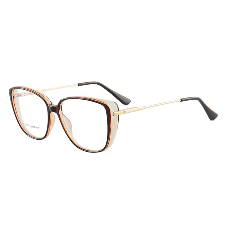 Hotony Women's Full Rim TR 90 Resin Cat Eye Frame Eyeglasses 7020 Full Rim Hotony