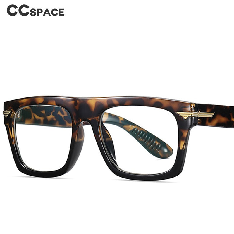 CCspace Unisex Full Rim Square Tr 90 Titanium Frame Eyeglasses 49362 Full Rim CCspace