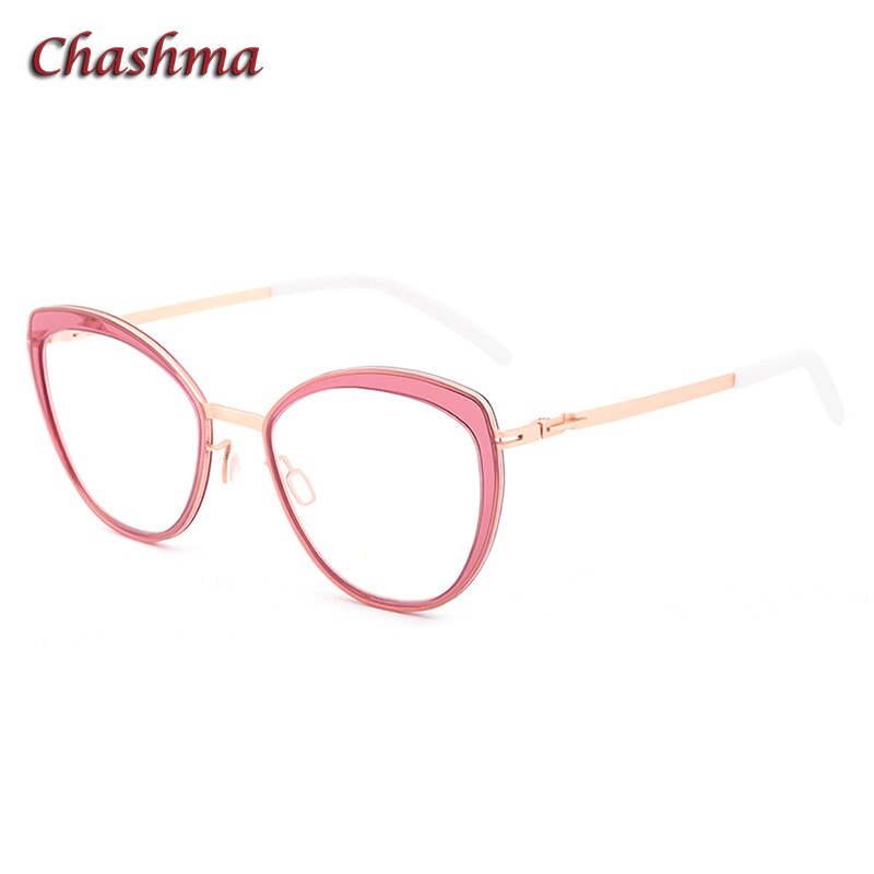 Chashma Ochki Women's Full Rim Square Cat Eye Acetate Alloy Eyeglasses 8908 Full Rim Chashma Ochki C4