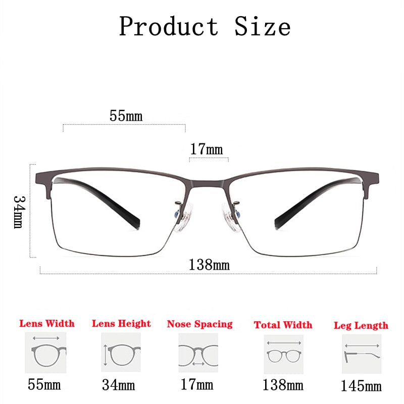 Yimaruili Men's Full Rim Titanium Alloy Frame Eyeglasses  P9832 Full Rim Yimaruili Eyeglasses