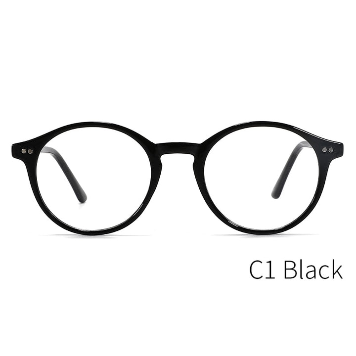 Kansept Unisex Full Rim Round Acetate Titanium Frame Eyeglasses Cp1007 Full Rim Kansept CP1007C1