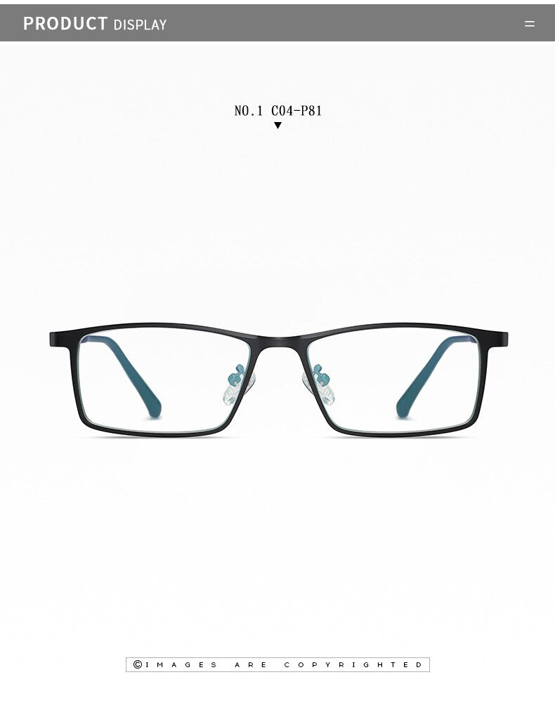 Hotochki Men's Full Rim TR-90 Resin Alloy Frame Eyeglasses T316 Full Rim Hotochki