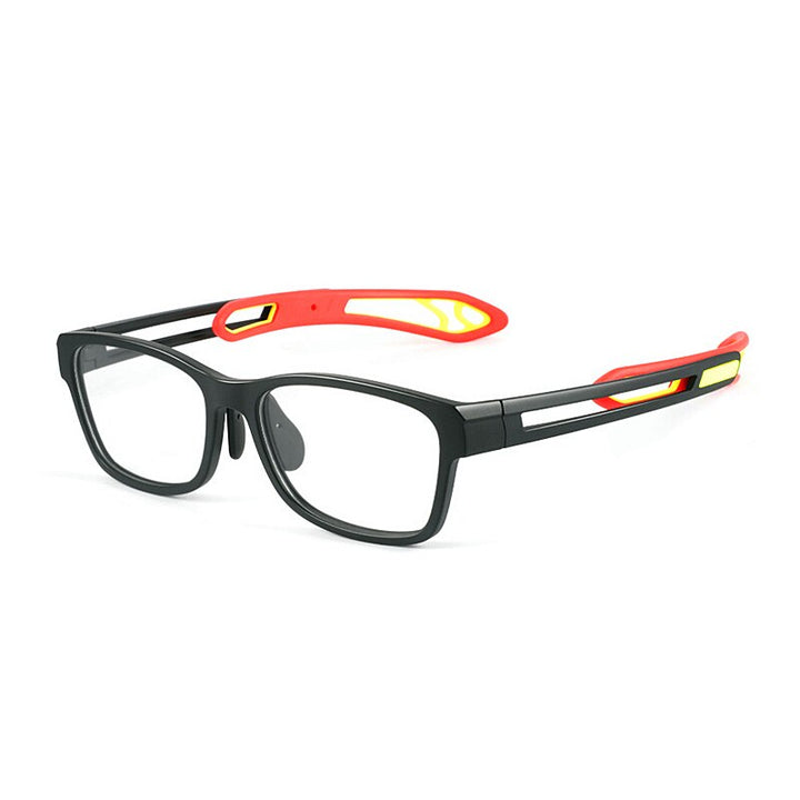 Yimaruili Unisex Full Rim TR 90 Resin Sport Frame Eyeglasses YD1927 Sport Eyewear Yimaruili Eyeglasses Red Yellow  