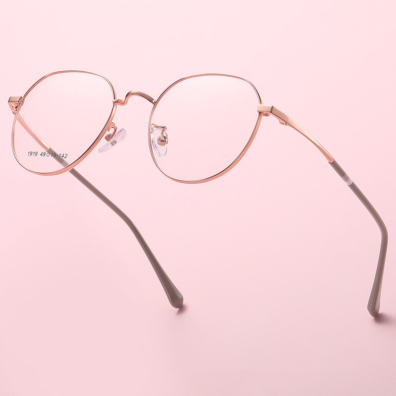 Yimaruili Unisex Full Rim Round Alloy Frame Eyeglasses Y1919 Full Rim Yimaruili Eyeglasses
