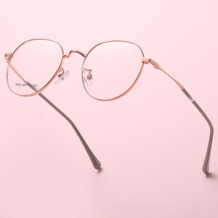 Yimaruili Unisex Full Rim Round Alloy Frame Eyeglasses Y1919 Full Rim Yimaruili Eyeglasses