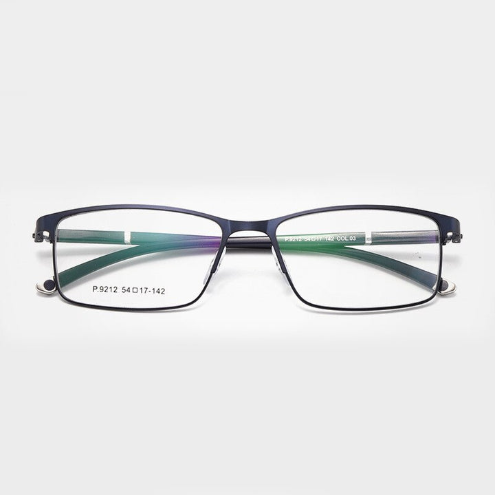 Unisex Optional Half/Full Rim Alloy Frame Eyeglasses 9211,9212 Full Rim Bclear 9212Blue  