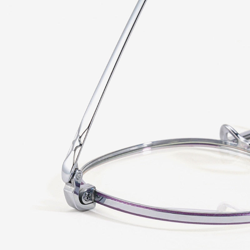 Yimaruili Unisex Full Rim Round Titanium Frame Eyeglasses CK803 Full Rim Yimaruili Eyeglasses