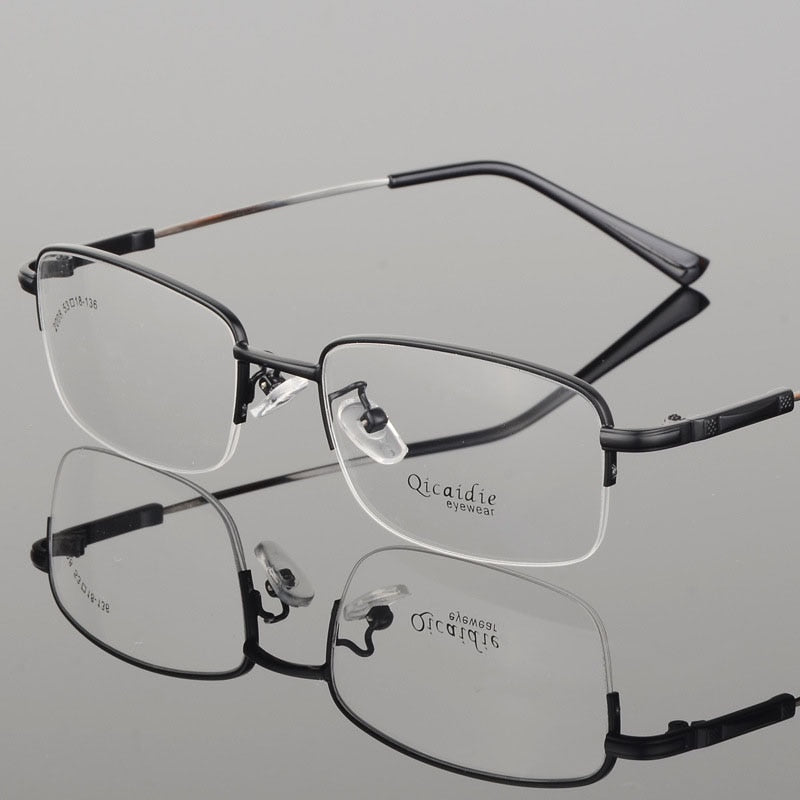 Bclear Men's Semi Rim Square Alloy Eyeglasses 2008 Semi Rim Bclear